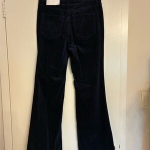 NWT LOFT High Rise Slim Flare Velvet pants in Navy